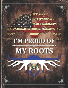 Im Proud of My Roots: Vintage El Salvador and American Flag Personalized Gift for Coworker Friend  Lightly Lined Pages Daily Journal Diary Notepad