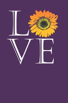 Paperback Love: Yellow Sunflower Notebook 6" x 9" 120 Page Journal College Ruled Lined Writing Paper Book