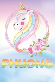 Phuong: Phuong's Unicorn Personal Custom Named Diary Planner Perpetual Calendar Notebook Journal 6x9 Personalized Customized Gift For Someone Who's Surname is Phuong Or First Name Is Phuong
