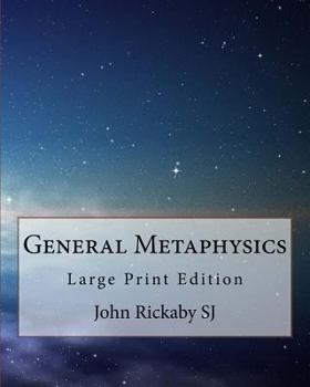 Paperback General Metaphysics: Large Print Edition Book