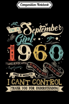 Composition Notebook: Classic 59th birthday gift Men women Vintage September 1960  Journal/Notebook Blank Lined Ruled 6x9 100 Pages