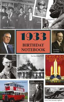 Paperback 1933 Birthday Notebook: A Great Alternative to a Birthday Card Book