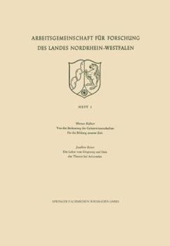 Paperback Von Der Bedeutung Der Geisteswissenschaften Für Die Bildung Unserer Zeit / Die Lehre Vom Ursprung Und Sinn Der Theorie Bei Aristoteles [German] Book