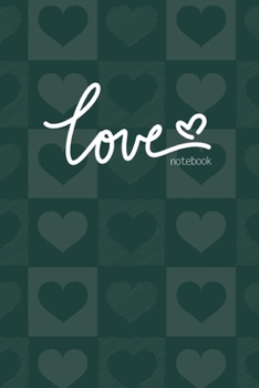 Paperback Love Notebook, Blank Write-in Journal, Dotted Lines, Wide Ruled, Medium (A5) 6 x 9 In (Olive Green) Book