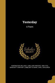 Paperback Yesterday: A Poem Book
