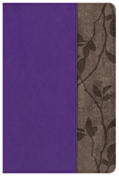 Imitation Leather KJV Study Bible Personal Size, Purple with Brown Cork Leathertouch, Indexed Book