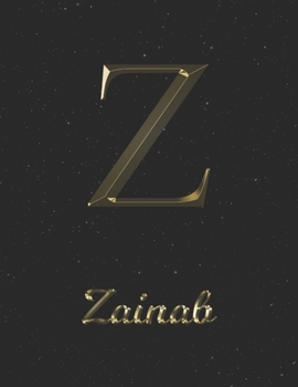 Paperback Zainab: 1 Year Daily Planner (12 Months) - Yellow Gold Effect Letter Z Initial First Name - 2020 - 2021 - 365 Pages for Planni Book