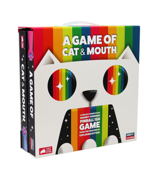 A Game of Cat and Mouth by Exploding Kittens - 2 Players - Ages 7+ - 15 Minutes to Play - Magnet Powered Pinball Game - Couples Game, Family Game Night, Kid and Adult Board Game