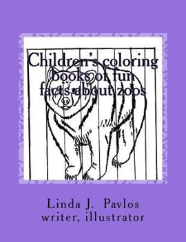 Paperback Children's coloring books of fun facts about zoos Book