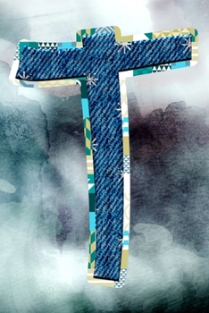 T: Initial Monogram Journal to write in Positive Thoughts for Women Teens Girls gifts holidays