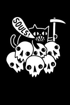 Paperback Notebook: Cats Souls Dead Halloween Satan Funny Gifts 120 Pages, 6X9 Inches, Dot Grid Book