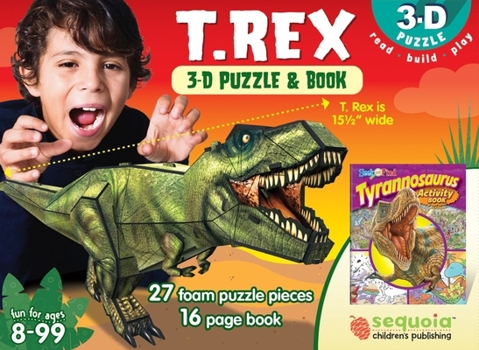T Rex 3-D Puzzle & Activity Book