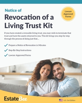 Paperback Revocation of a Living Trust Kit: Prepare a Notice of Revocation of a Living Trust in Minutes..... Book