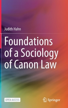 Hardcover Foundations of a Sociology of Canon Law Book