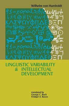 Paperback Linguistic Variability and Intellectual Development Book