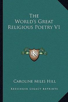 Paperback The World's Great Religious Poetry V1 Book