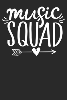 Notebook Journal: Music Squad Musician 6x9 Dot Grid 120 Pages