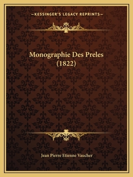 Paperback Monographie Des Preles (1822) [French] Book