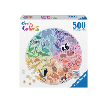 Toy Animals 500 PC Round Puzzle Book
