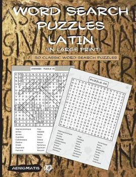 Paperback Word Search Puzzles - Latin (in large print) Book
