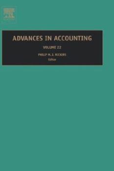 Hardcover Advances in Accounting: Volume 22 Book