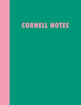 Paperback Cornell Notes: Cute 8 1/2 X 11 Notebook with 120 Pages of Cornell Method Note-Taking Paper for Students Book