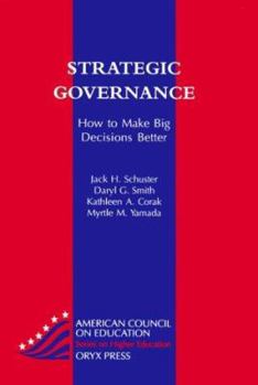 Hardcover Strategic Governance: How to Make Big Decisions Better Book