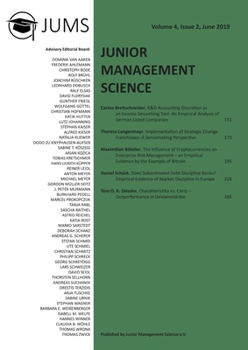 Paperback Junior Management Science, Volume 4, Issue 2, June 2019 [German] Book