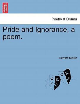 Paperback Pride and Ignorance, a Poem. Book