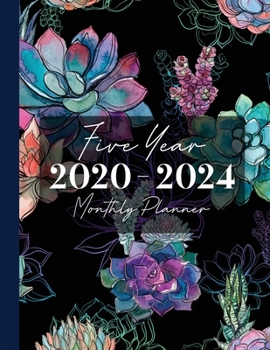 2020-2024 Five Year Monthly Planner: 60 Monthly Calendars with Monthly Focus, Goals, and To-Do List