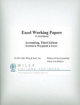 CD-ROM Excel Working Papers to Accompany Accounting Book