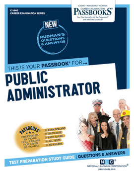 Paperback Public Administrator (C-1440): Passbooks Study Guide Volume 1440 Book