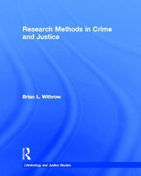 Hardcover Research Methods in Crime and Justice Book