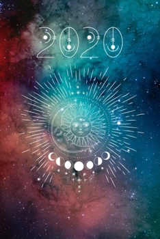 Paperback 2020: Sun & Moon Galaxy Daily Planner Diary Book