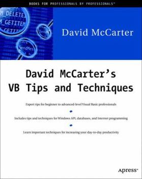 Paperback David McCarter's VB Tips and Techniques Book