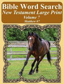 Paperback Bible Word Search New Testament Large Print Volume 7: Matthew #7 Book