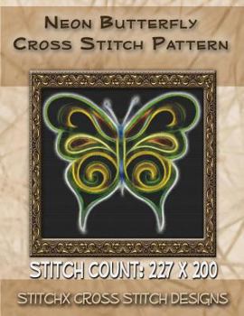 Paperback Neon Butterfly Cross Stitch Pattern Book