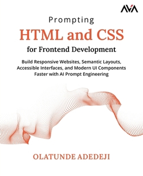 Paperback Prompting HTML and CSS for Frontend Development Book