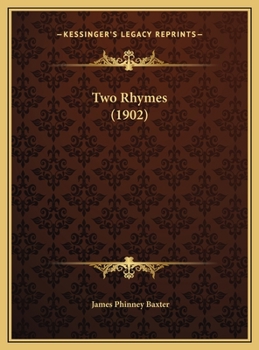 Hardcover Two Rhymes (1902) Book