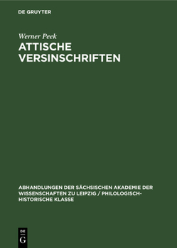 Hardcover Attische Versinschriften [German] Book