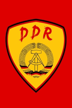 DDR Coat of Arms Notebook: Beautiful DDR / GDR Coat of Arms Notebook with 120 checkered pages in Trim size 15,24 x 22,86 cm (6" x 9")