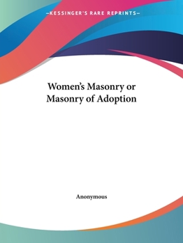 Paperback Women's Masonry or Masonry of Adoption Book