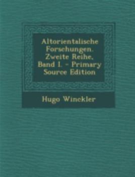 Paperback Altorientalische Forschungen. Zweite Reihe, Band I. [German] Book
