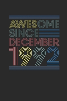Awesome Since December 1992: Graph Paper Journal (6" X 9" - 120 Pages/ 5 Squares per inch) for 27th Birthday Gift Idea for Women And Men