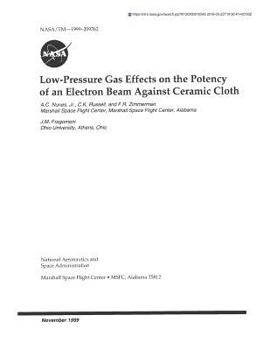 Paperback Low-Pressure Gas Effects on the Potency of an Electron Beam Against Ceramic Cloth Book