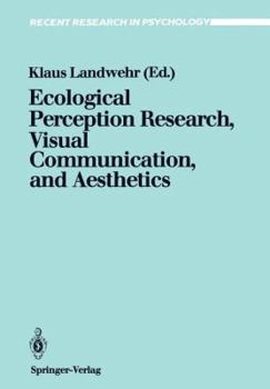 Paperback Ecological Perception Research, Visual Communication, and Aesthetics Book