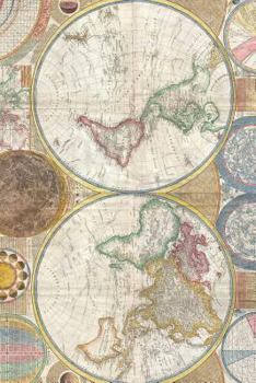 Antique 1794 World Map Journal: Take Notes, Write Down Memories in this 150 Page Lined Journal