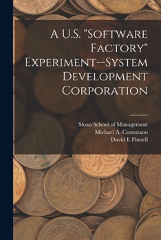 Paperback A U.S. "software Factory" Experiment--System Development Corporation Book