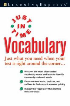 Paperback Just in Time Vocabulary Book