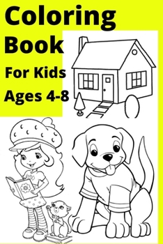 Paperback Coloring Book For Kids Ages 4-8 [Large Print] Book